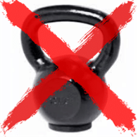 Don't select a kettlebell with a foot