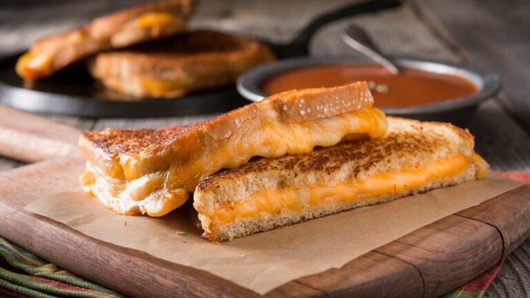 The perfect grilled cheese sandwich made with dairy-free cheddar cheese
