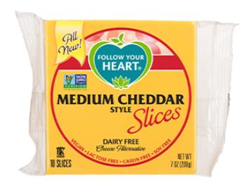Follow your heart dairy-free cheddar cheese slices