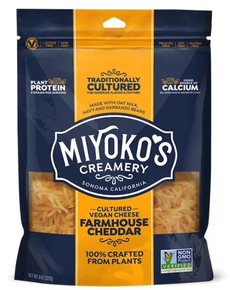 Miyoko's cultured dairy-free cheddar shreds